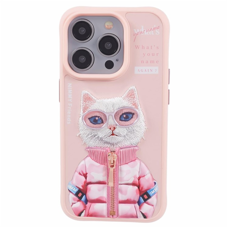 nimmy-cool-cute-pink-case-iphone16pro-front کاور نیمی مدل NIMMY COOL CUTE مناسب برای گوشی موبایل آیفون 16 پرو - Image 1